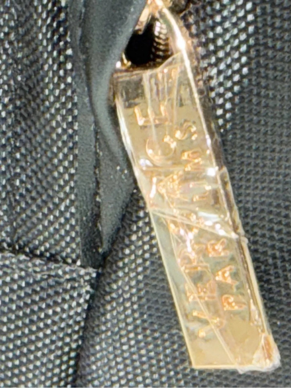 Versace Parfums Black Nylon Backpack Gold Logo NWOT Cinch Drawstring Travel Bag